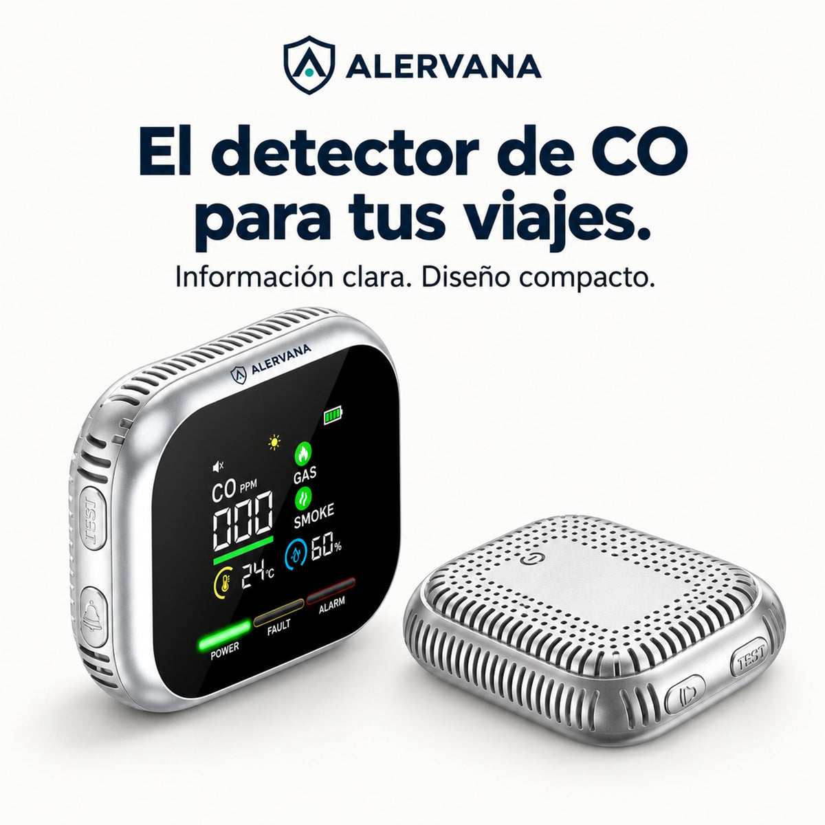 ALERVANA™ — Detector de gas y monóxido de carbono 6 en 1