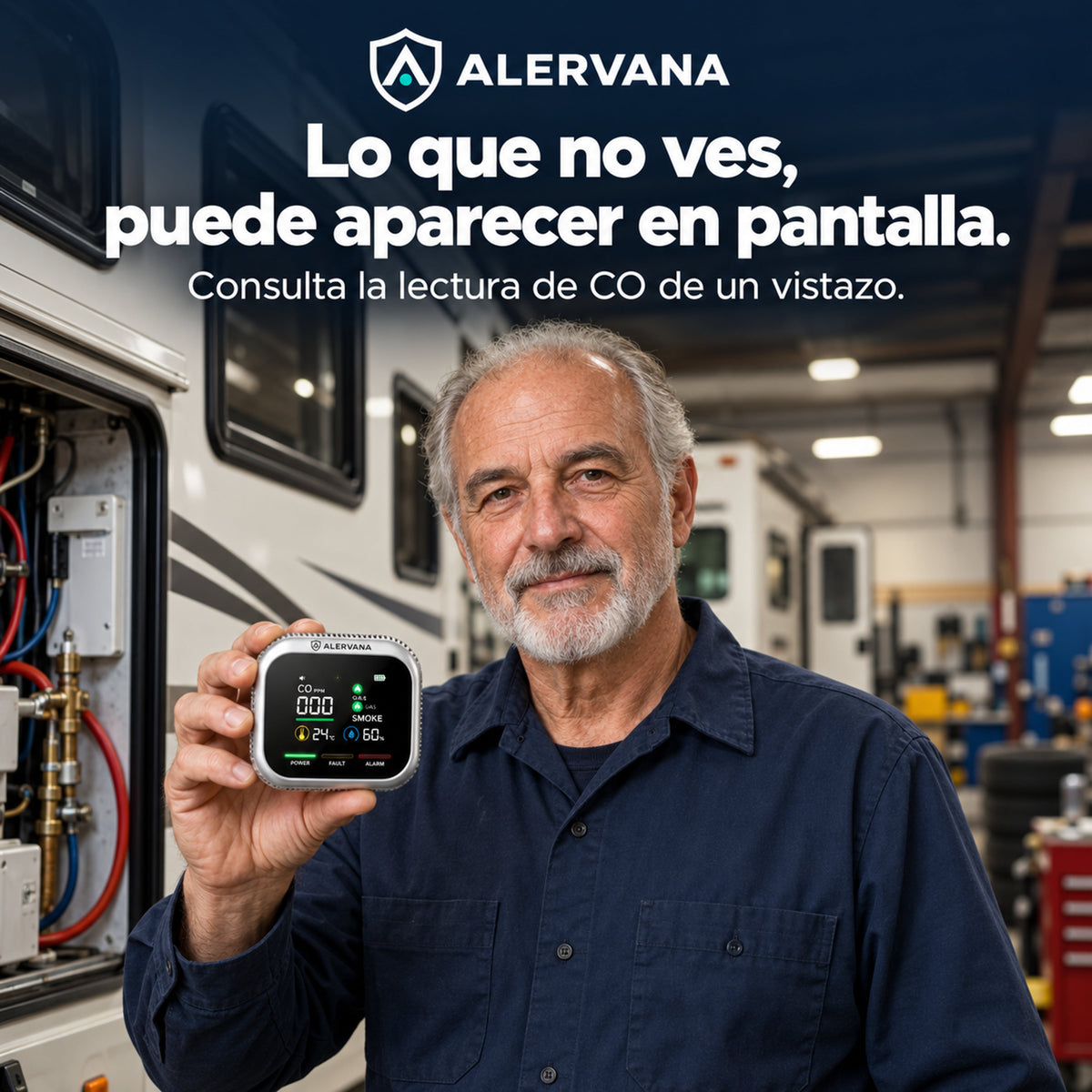 ALERVANA™ — Detector de gas y monóxido de carbono 6 en 1