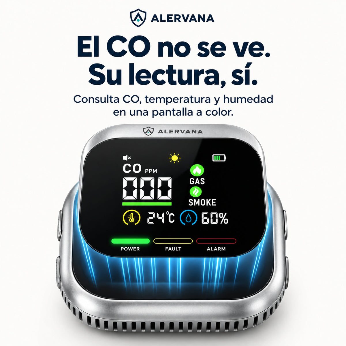 ALERVANA™ — Detector de gas y monóxido de carbono 6 en 1